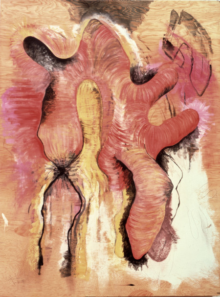 Babysitter, Mixed media on fir