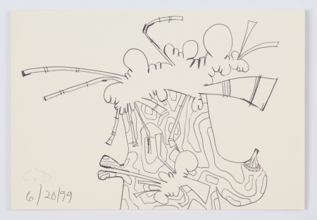 Female Portrait (6/20/99), Pen on paper