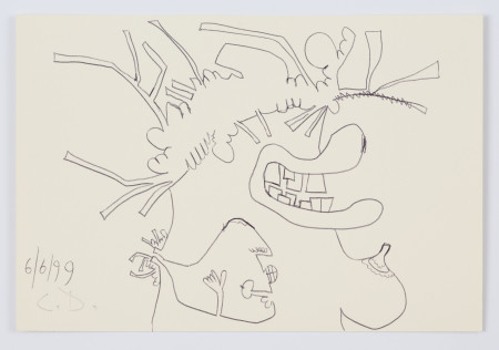 Female Portrait (6/6/99), Pen on paper