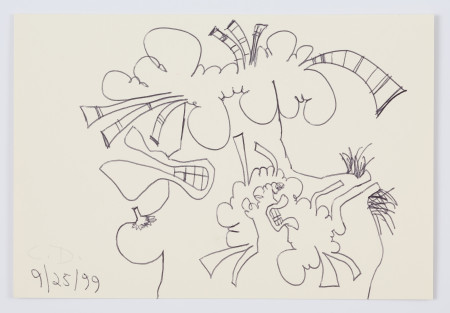 Female Portrait (9/25/99), Pen on paper