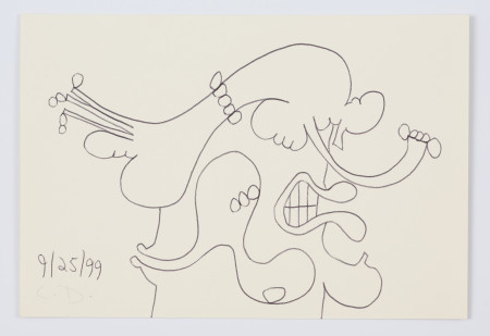 Female Portrait (9/25/99), Pen on paper