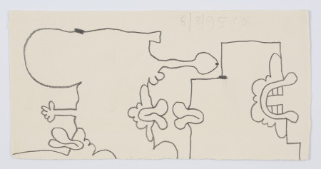 First Contact (8/3/95), Pencil on paper