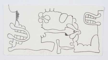 First Contact (8/7/95), Pencil on paper