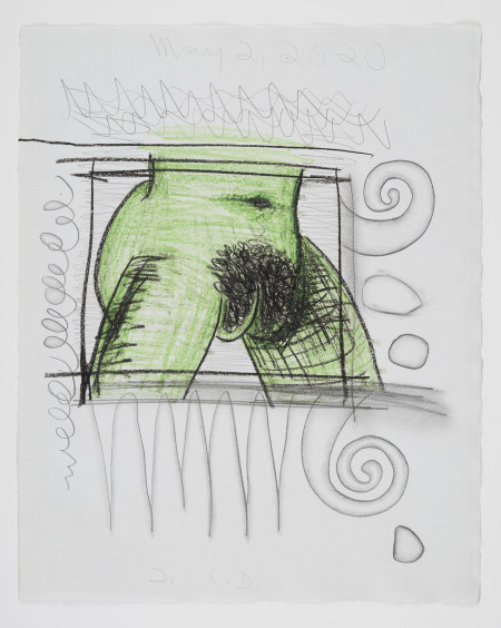 Nine Drawings (#2), Wax crayon, colored pencil and graphite on paper