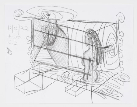 Studies for a Painting 1-6 (#2), Pencil on paper