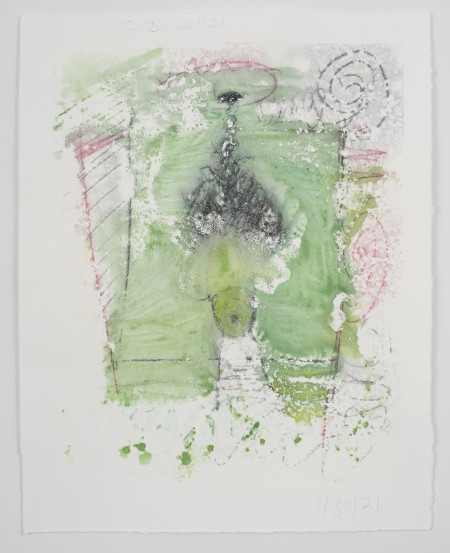 Studies for Somatic Transmission/Blot (#4), Watercolor and water soluble pencil on paper