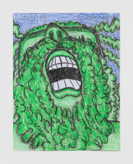 Study for Green Male, Wax crayon and pencil on paper