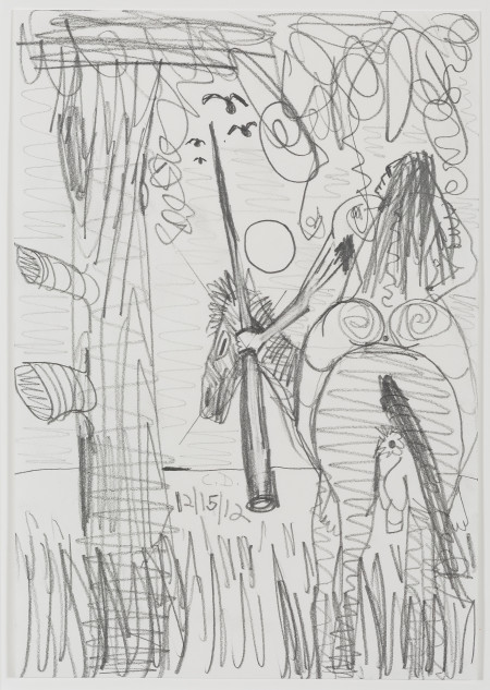 Study for Horse and Rider (My X) (11), Graphite on paper