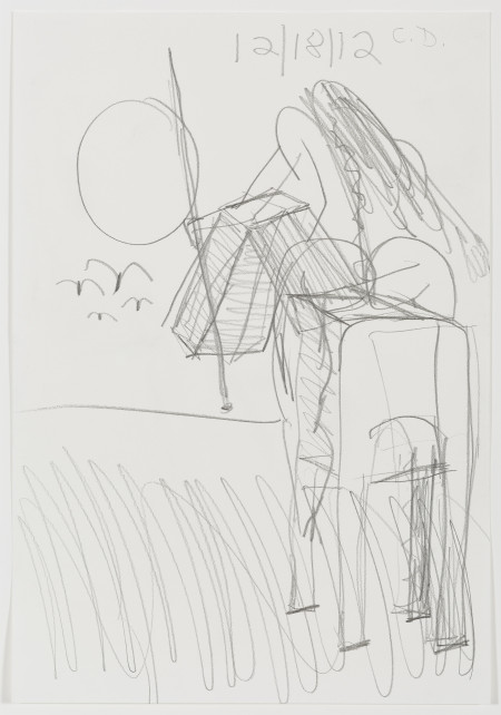 Study for Horse and Rider (My X) (16), Graphite on paper