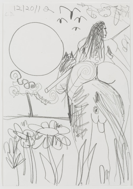 Study for Horse and Rider (My X) (20), Graphite on paper