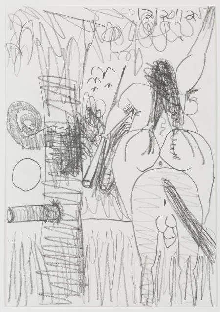 Study for Horse and Rider (My X) (21), Graphite on paper