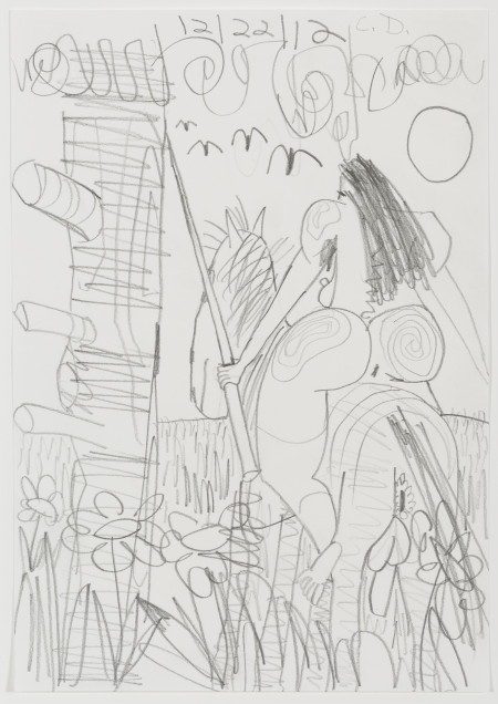 Study for Horse and Rider (My X) (22), Graphite on paper