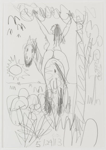 Study for Horse and Rider (My X) (33), Graphite on paper