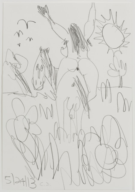 Study for Horse and Rider (My X) (34), Graphite on paper