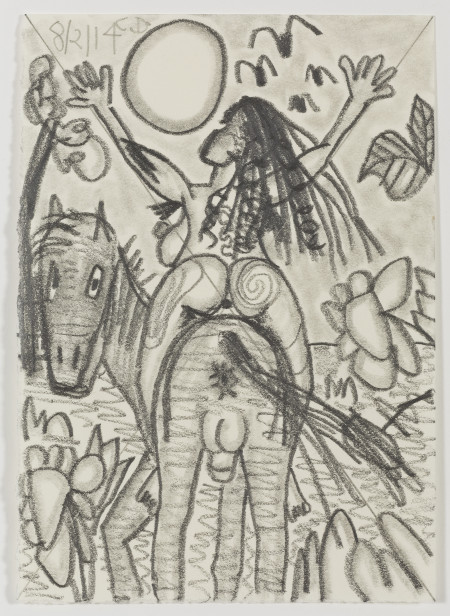 Study for Horse and Rider (My X) (42), Graphite on paper