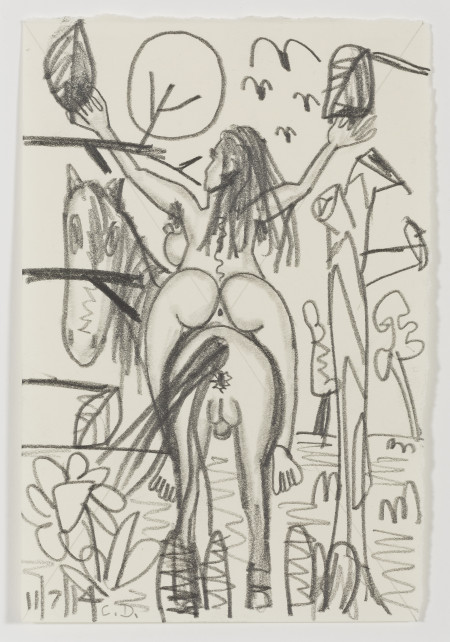 Study for Horse and Rider (My X) (47), Graphite on paper