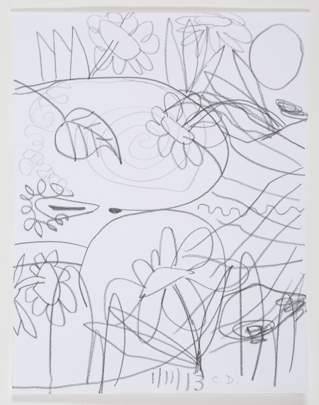 Study for "In the Flowers" (1/11/13), Pencil on paper