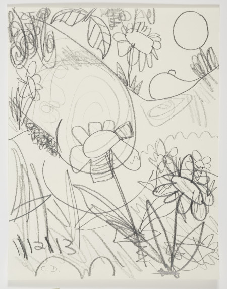 Study for "In the Flowers" (1/12/13), Pencil on paper