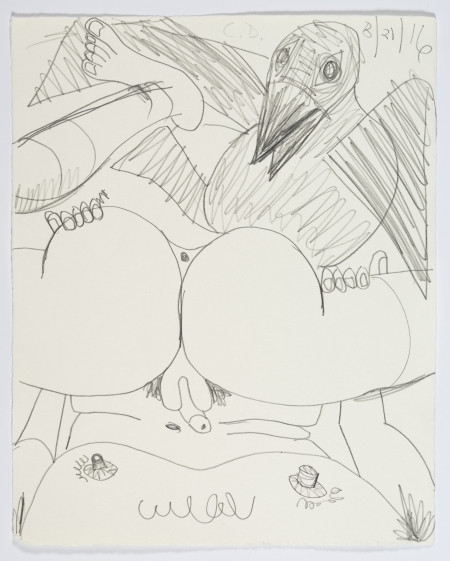 Study for Self Examination, Pencil on paper