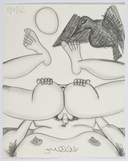 Study for Self Examination, Pencil on paper