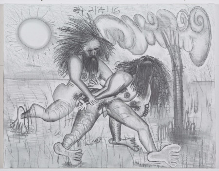 The Golden Age (3), Pencil on gessoed linen