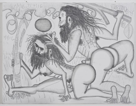 The Golden Age (7), Pencil on gessoed linen