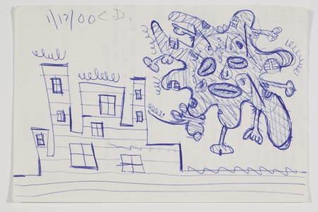 Untitled (1/17/00), Pen and pencil on paper