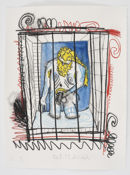 Untitled, Watercolor, water soluble crayon, water soluble pencil and pencil on paper