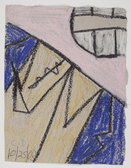 Untitled (10/25/03), Wax crayon and pencil on paper