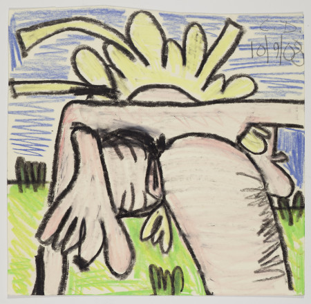 Untitled (10/9/08), Colored pencil, carbon pencil and pencil on paper