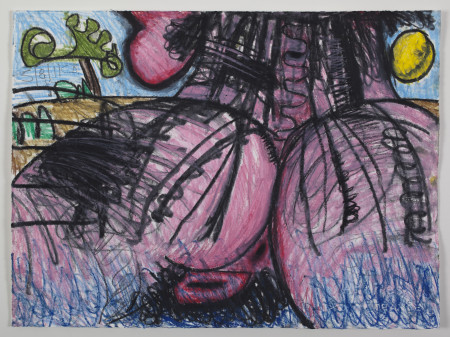 Untitled, Watercolor crayon and pencil on paper