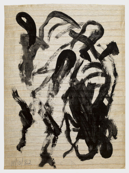 Untitled (11/10/82), Flashe on wood paper