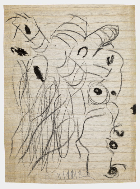Untitled (11/11/82), Crayon and pencil on wood paper