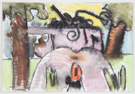 Untitled (11/21/08), Watercolor, crayon and pencil on paper