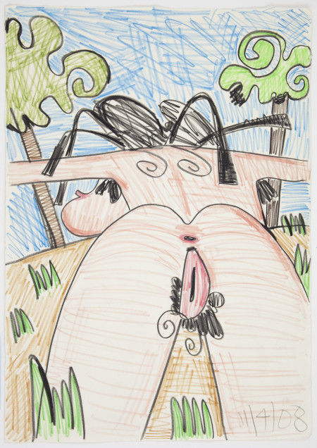 Untitled (11/4/08), Colored pencil and pencil on paper