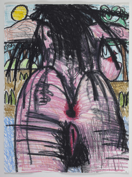 Untitled, Watercolor crayon and pencil on paper