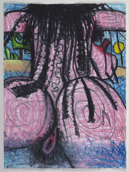 Untitled, Watercolor crayon and pencil on paper