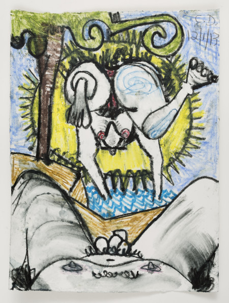 Untitled (12/1/13), Watercolor crayon and pencil on paper