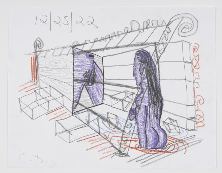 Untitled, Colored pencil, charcoal and pencil on paper