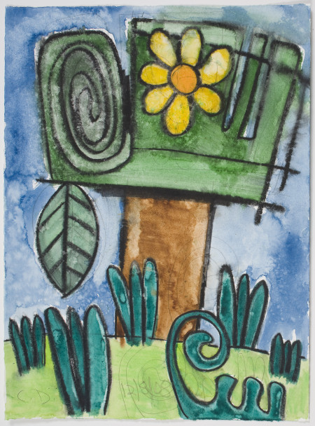 Untitled (12/8/08), Watercolor, colored pencil, and graphite on paper