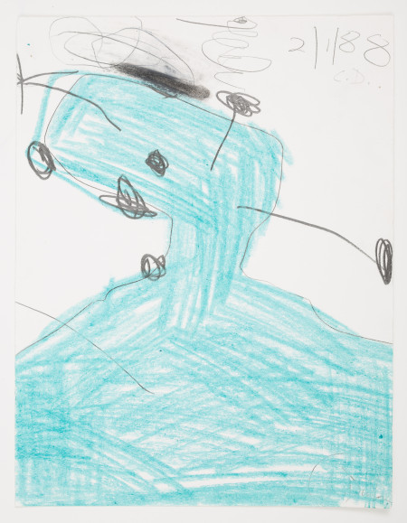 Untitled (2/1/88), Crayon and pencil on paper