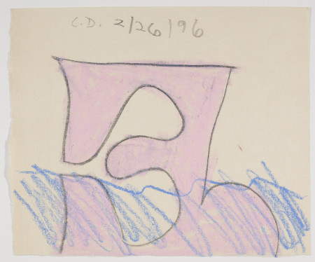 Untitled (2/26/96), Wax crayon and pencil on paper