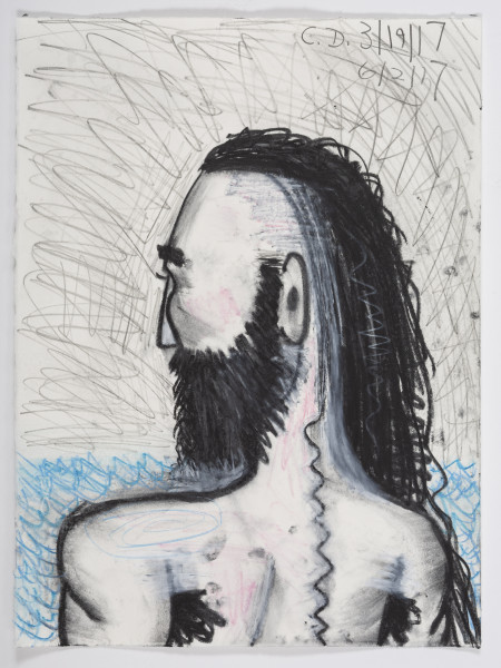 Untitled (3/19/17, 6/2/17), Watercolor crayon and pencil on paper