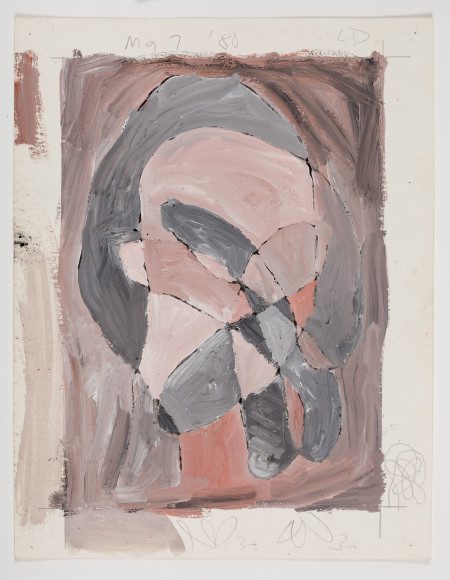 Untitled (3/7/1980), Pencil, casein and ink on paper