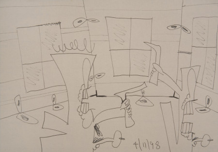 Untitled (4/11/98), Pen on paper