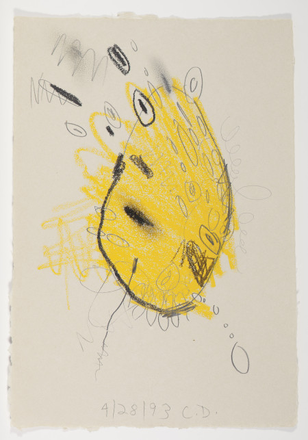 Untitled (4/28/93), Wax crayon and pencil on paper