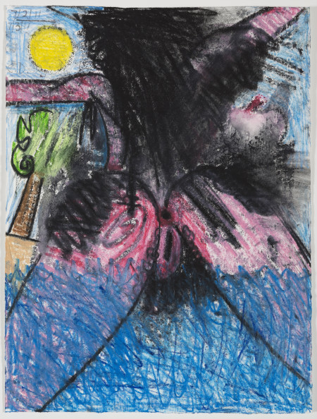 Untitled, Watercolor, crayon, and pencil on paper