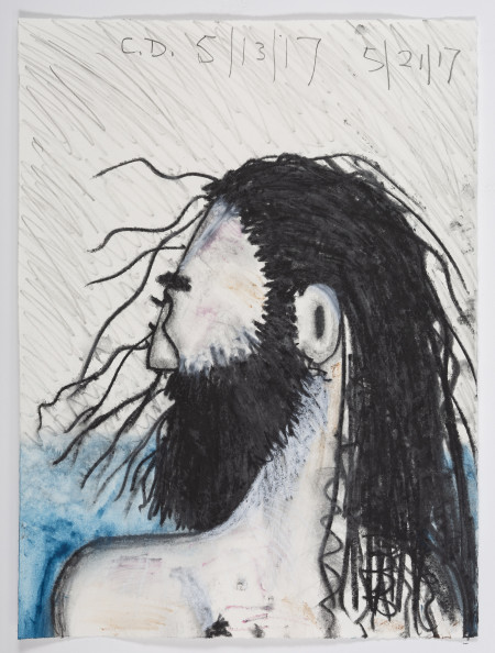 Untitled (5/13/17, 5/21/17), Watercolor crayon and pencil on paper