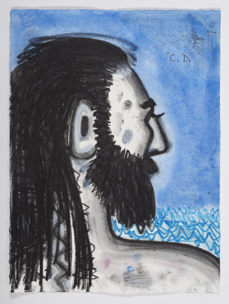 Untitled (5/29/17), Watercolor crayon and pencil on paper