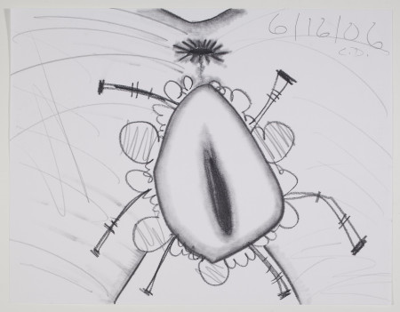 Untitled (6/16/06), Carbon pencil and pencil on paper